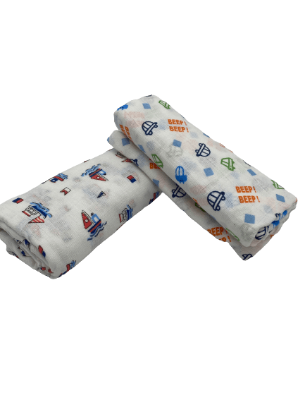 Manta Algodon GAZA JGO. 2 pz para bebé 70X100